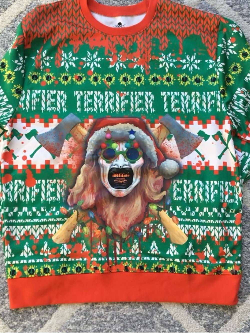 NWT Universal Halloween Horror Nights 2025 Terrifier Christmas Sweater, Sz M